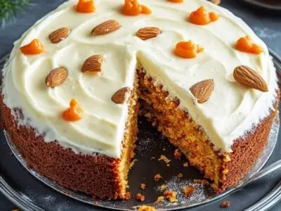 Karottenkuchen mit cremigem Frischkäse-Frosting